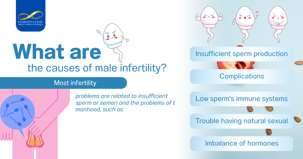 สาเหตุของภาวะมีบุตรยากในชาย - ETERNITY CLINIC by M.D. SUEBPONG ENGCHUAN what are the causes of male infertility