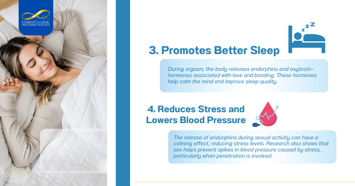 Benefits of Sex3 - ETERNITY CLINIC by M.D. SUEBPONG ENGCHUAN Promotes Better Sleep