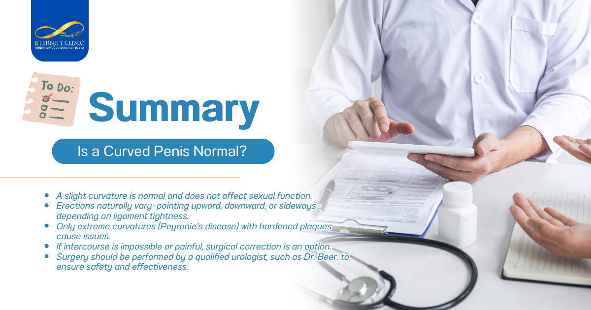สรุป - ETERNITY CLINIC by M.D. SUEBPONG ENGCHUAN Is a Curved Penis Normal