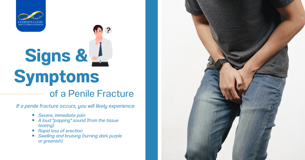 สัญญาณการหักขององคชาต - ETERNITY CLINIC by M.D. SUEBPONG ENGCHUAN Signs & Symptoms of a Penile Fracture