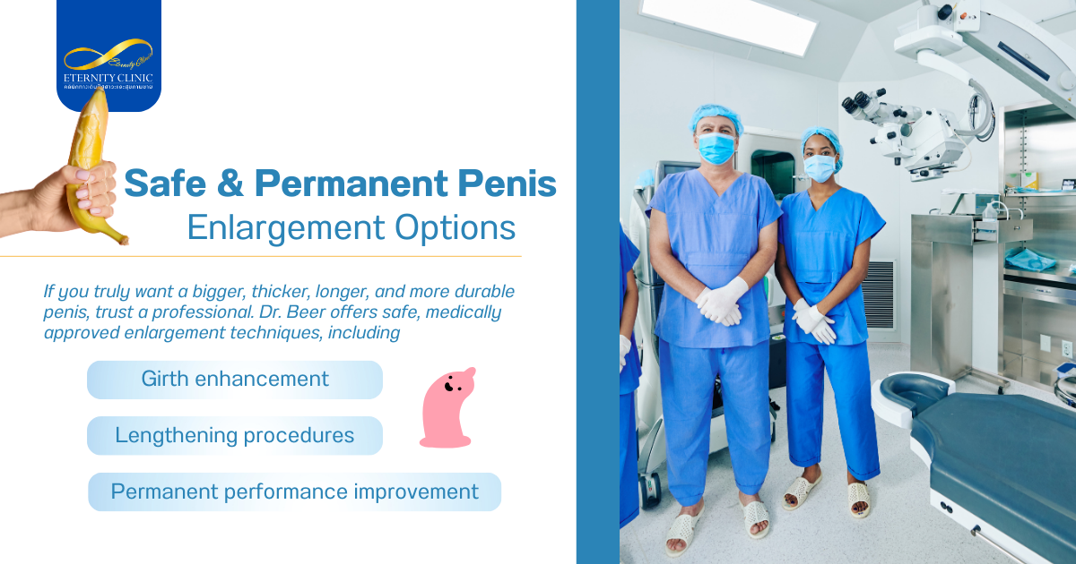 อวัยวะเพศชายที่ปลอดภัยและถาวร - ETERNITY CLINIC by M.D. SUEBPONG ENGCHUAN Safe & Permanent Penis Enlargement