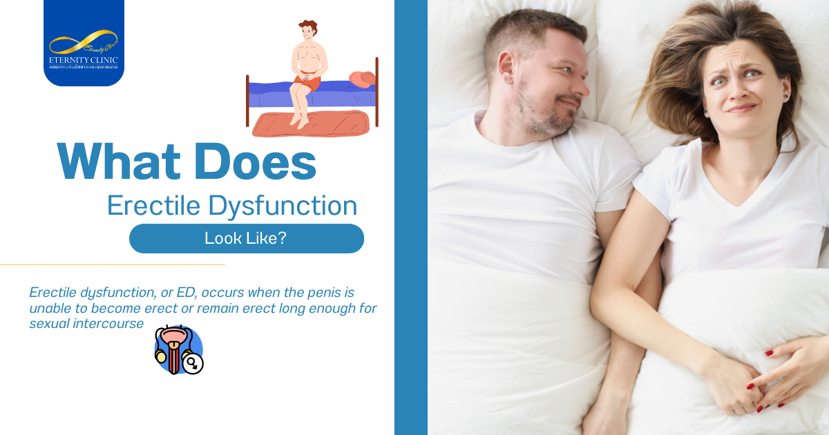 อาการหย่อนสมรรถภาพทางเพศมีลักษณะอย่างไร - ETERNITY CLINIC by M.D. SUEBPONG ENGCHUAN Erectile Dysfunction