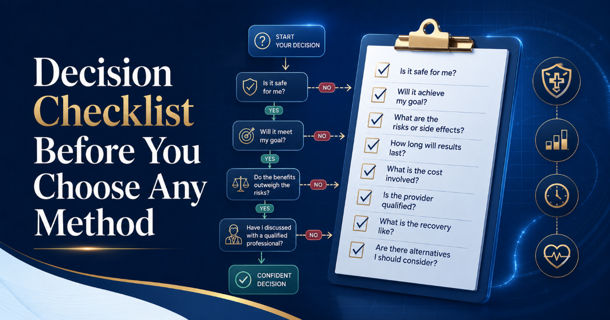 Decision checklist before choosing a penis lengthening method