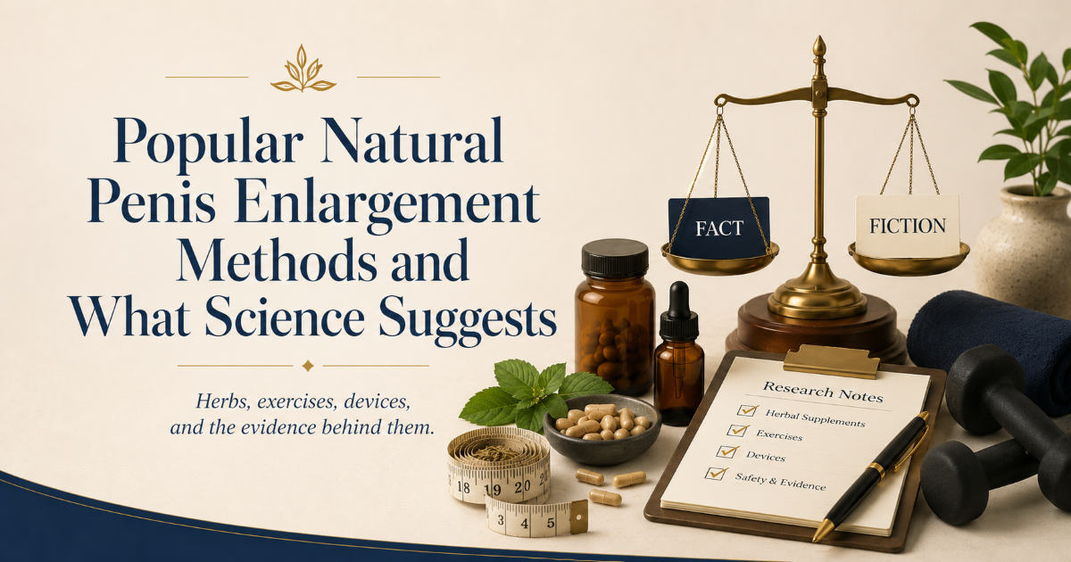 Popular natural penis enlargement methods and science