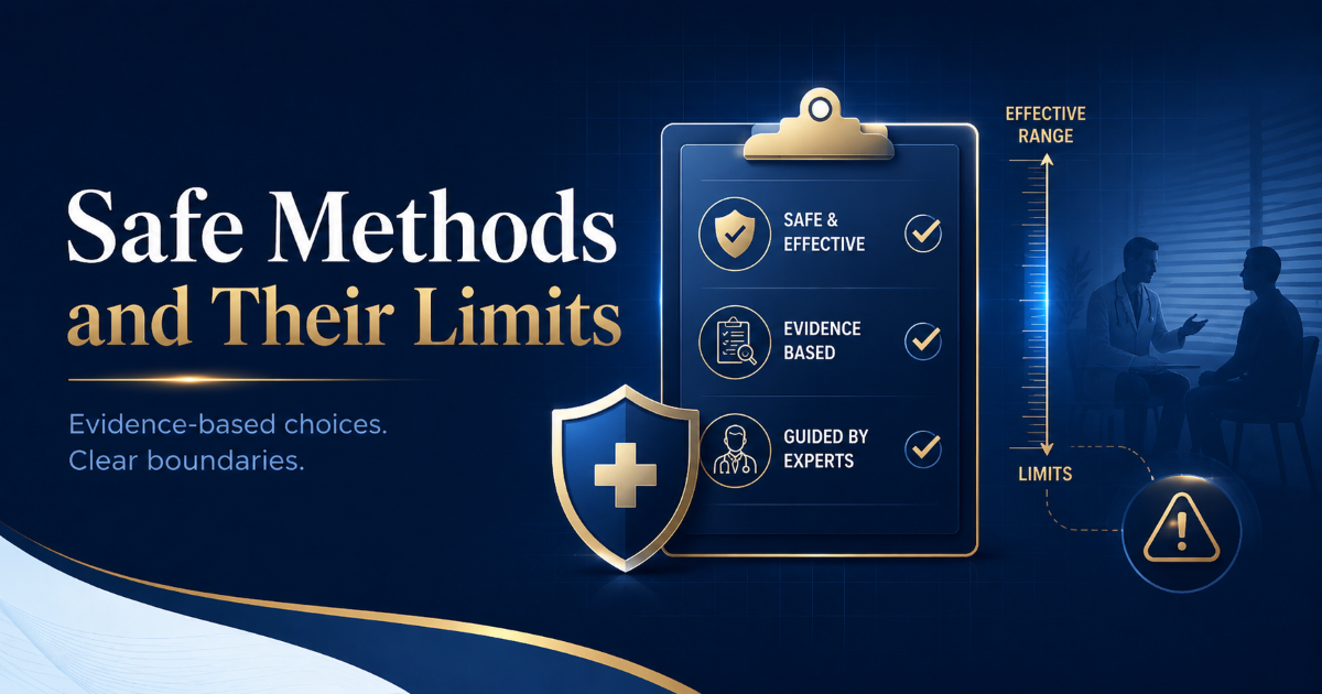 Safe methods and their limits for penis length