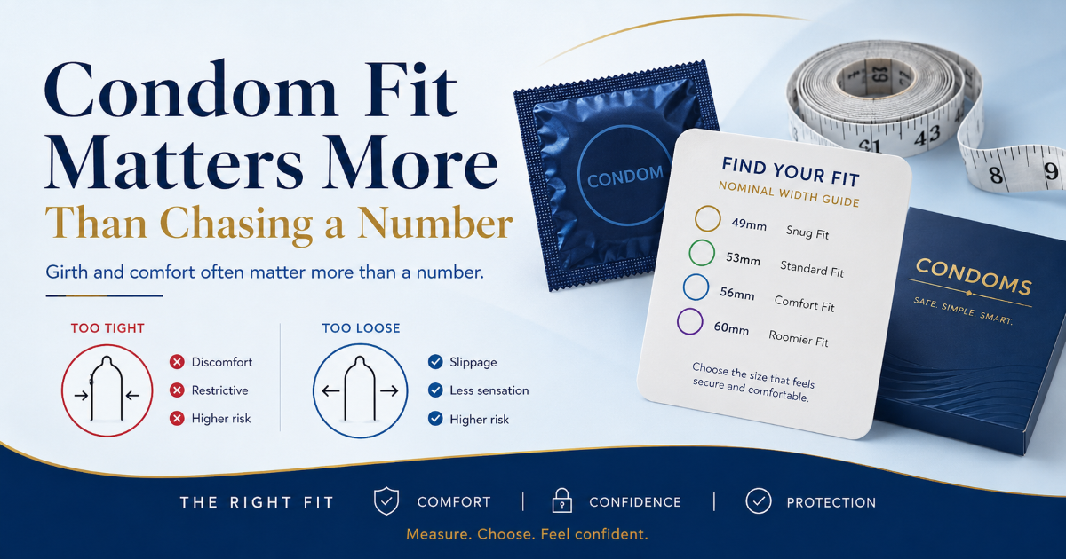 Condom fit matters more than chasing a number