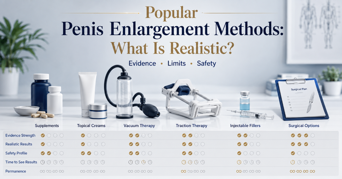 Popular penis enlargement methods and medical facts