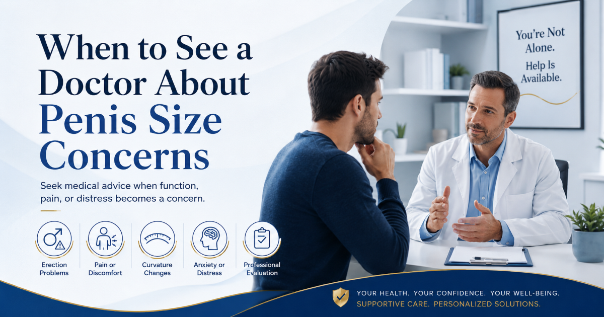 Penis size confidence and doctor-led men's health consultation