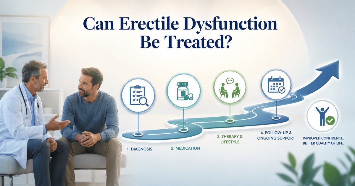 Erectile dysfunction treatment options including shockwave