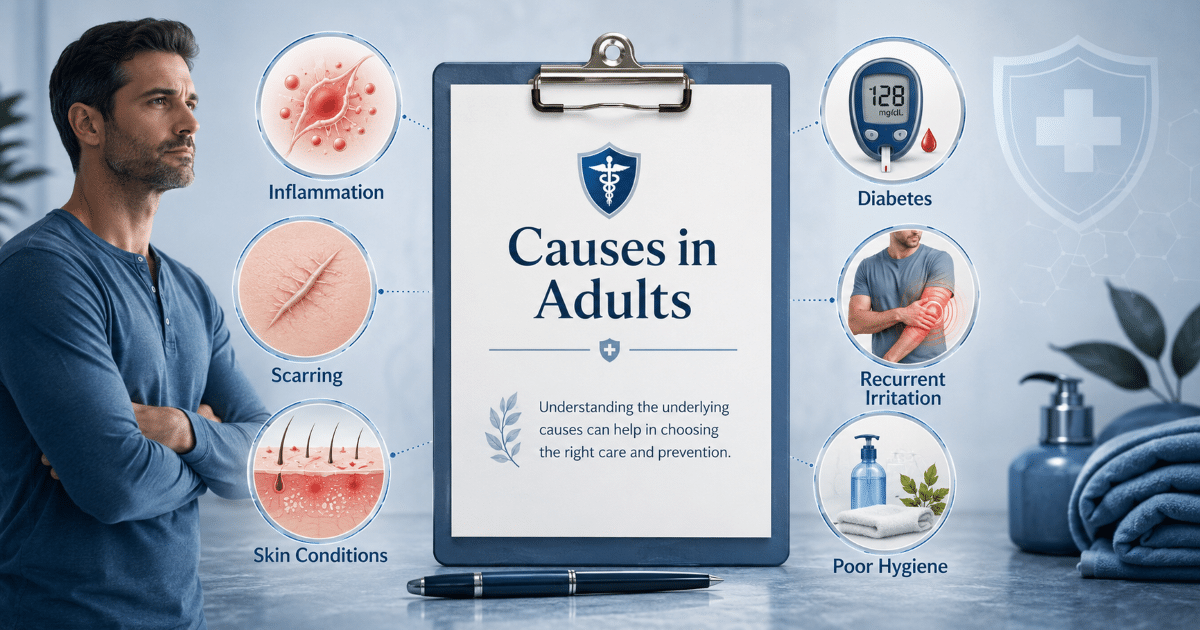 Tight or non-retractable foreskin causes and symptoms