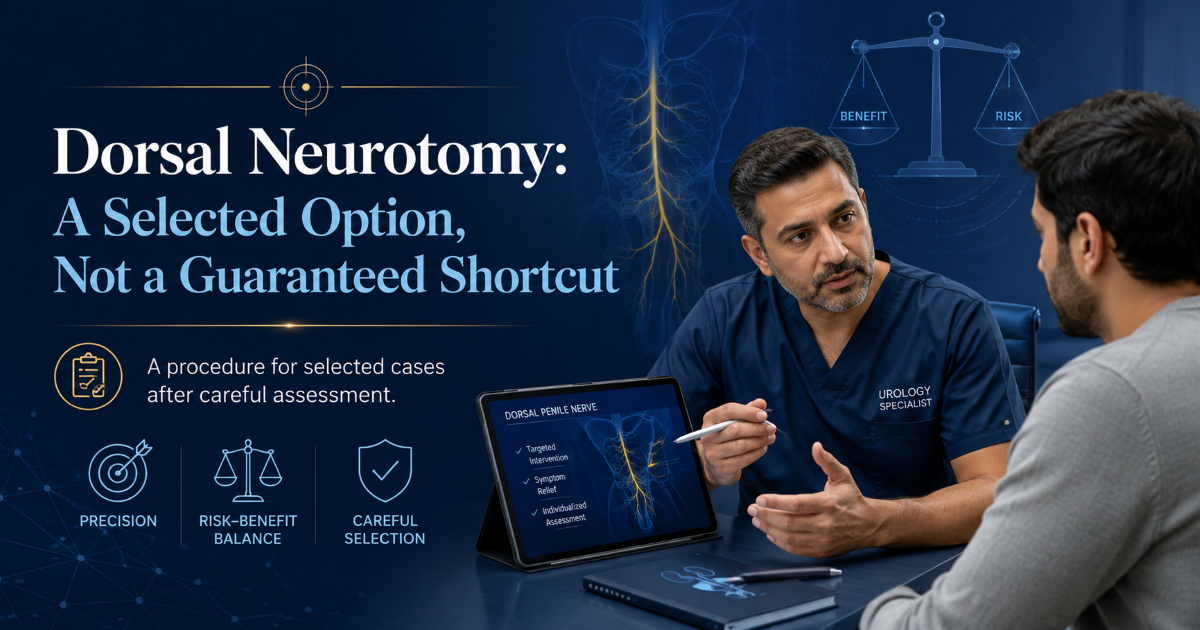 Dorsal neurotomy selected option for premature ejaculation
