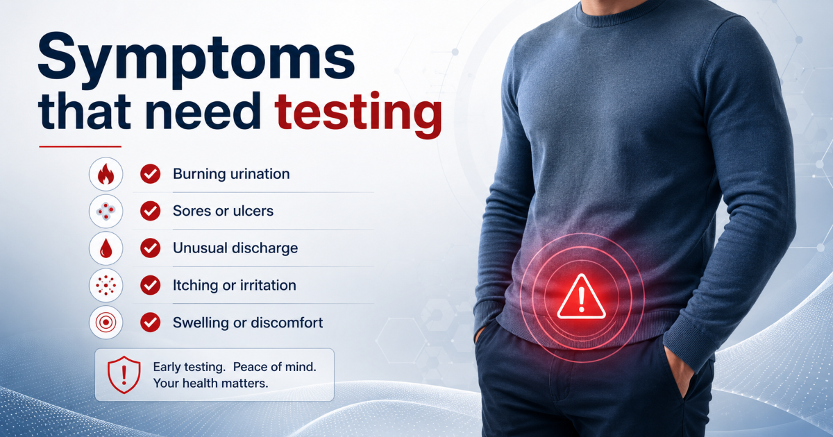 Warning signs from penile sexually transmitted infections and genital symptoms