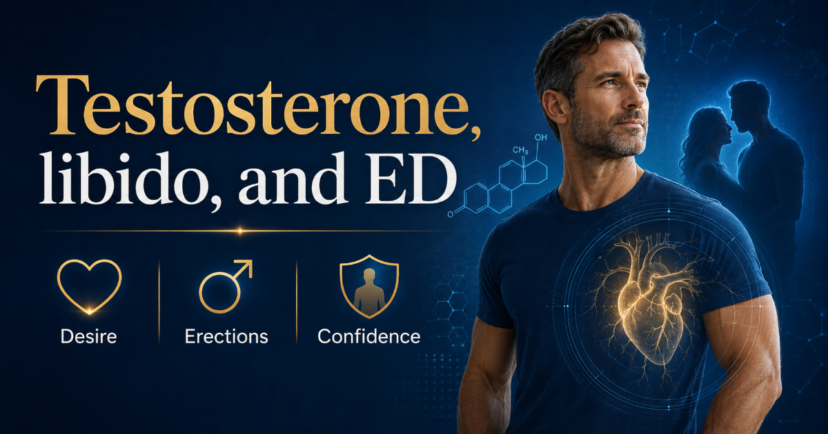 Testosterone libido and erectile dysfunction evaluation