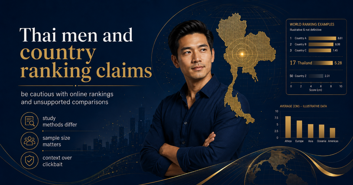 Thai ranking of penis size and average size claims