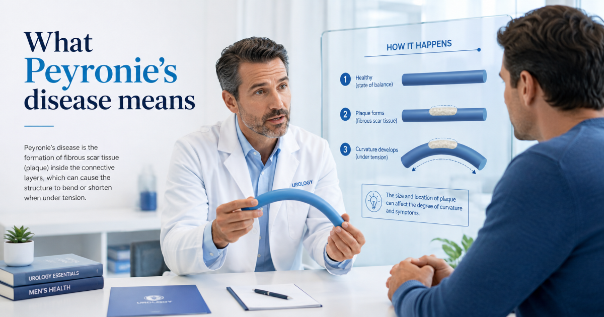 Curved bent or deformed penis and Peyronie's disease assessment