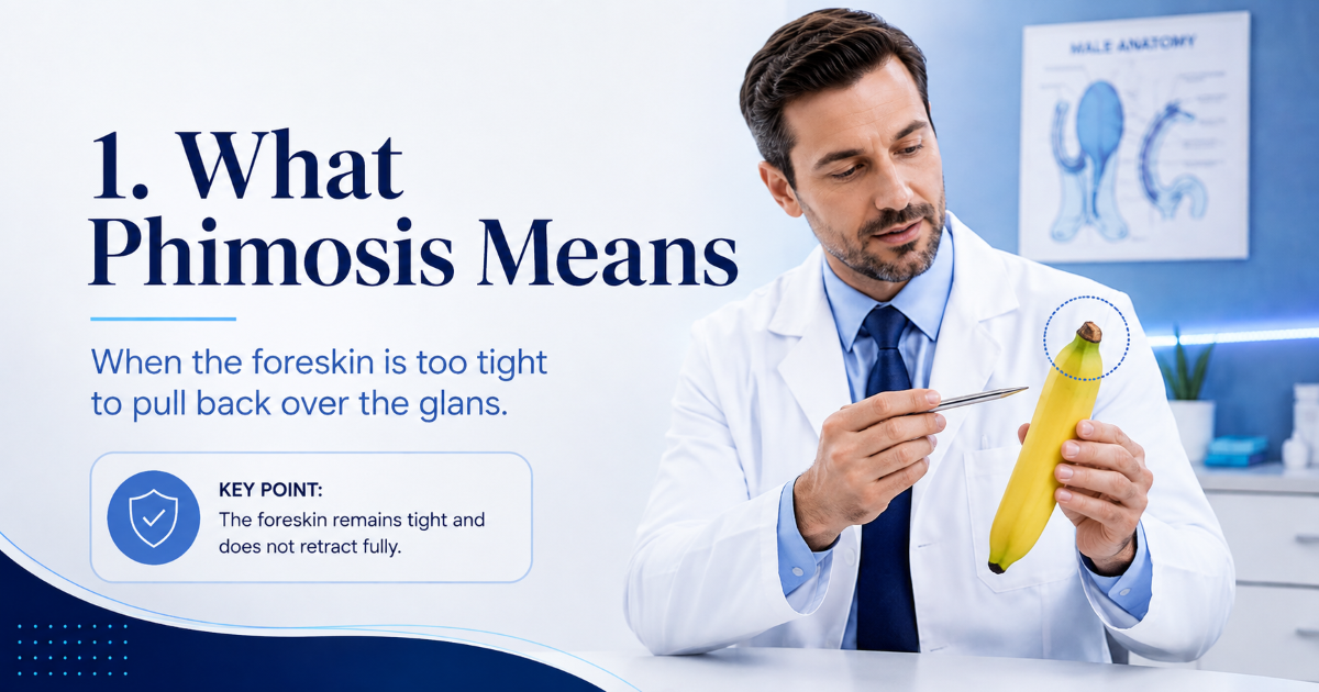 Phimosis symptoms and chronic foreskin inflammation assessment
