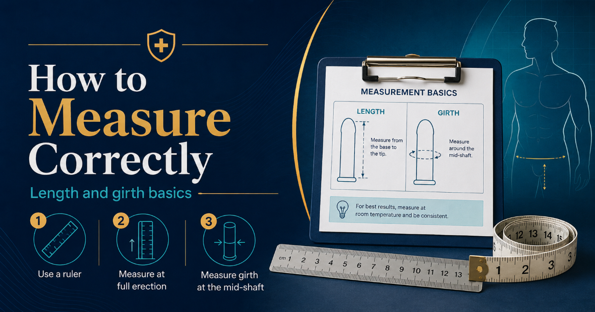 How to measure erect length and girth for condom size