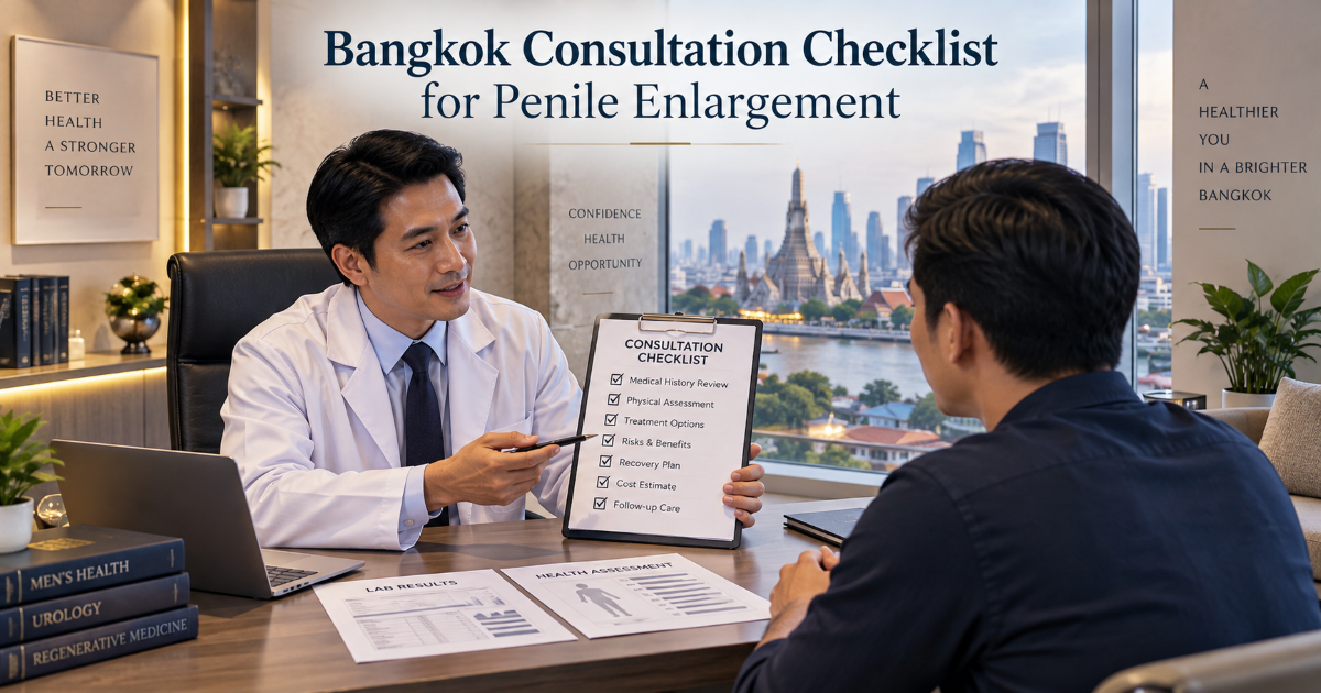Bangkok penile enlargement consultation checklist for international patients comparing goals risks recovery and realistic outcomes