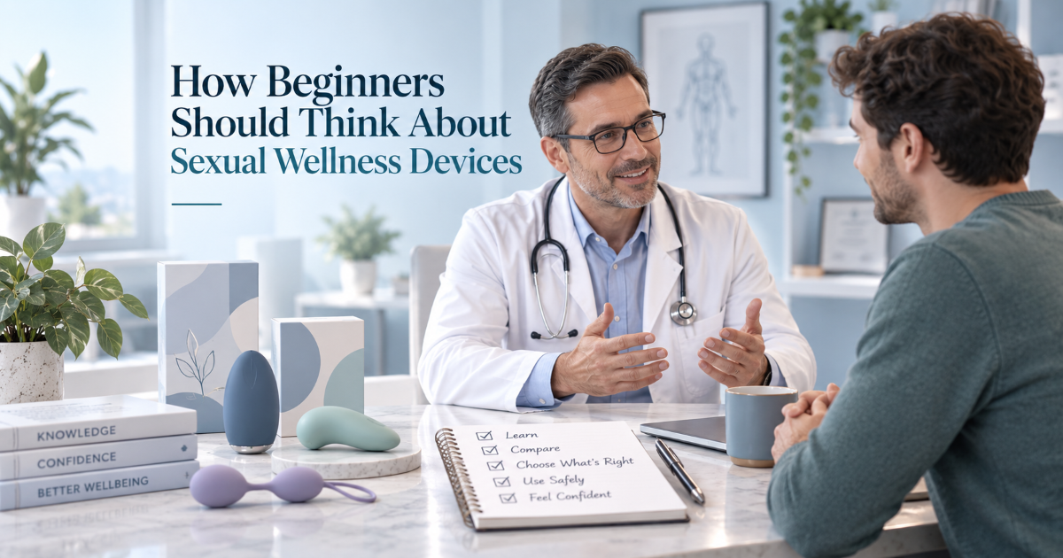 Beginner sexual wellness device safety checklist with material hygiene lubricant comfort and warning signs