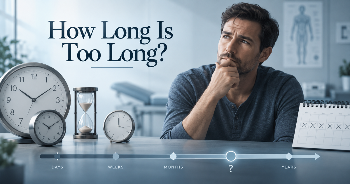 Ejaculation timing concern showing when delayed climax may need medical advice
