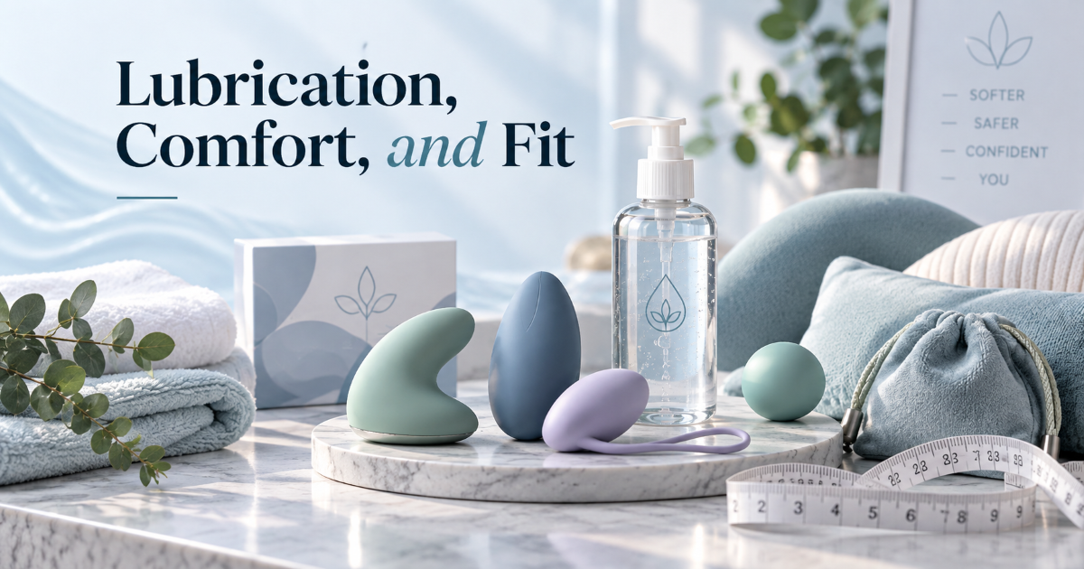 Lubrication comfort and fit checklist for beginners using sexual wellness devices safely without pain or friction