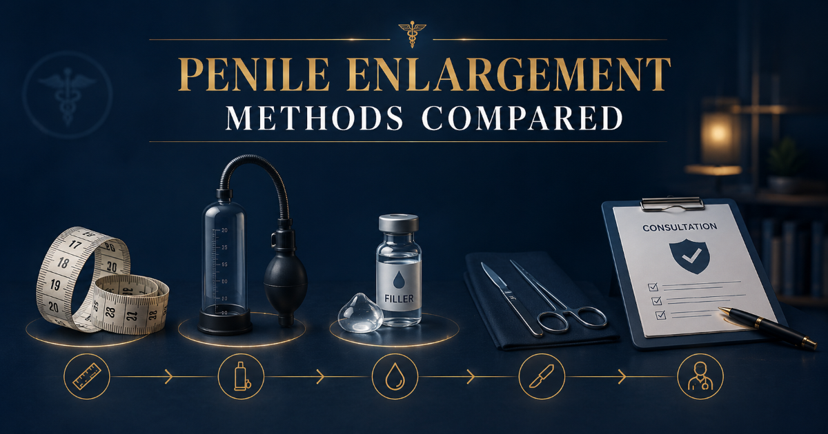 Penile enlargement methods compared