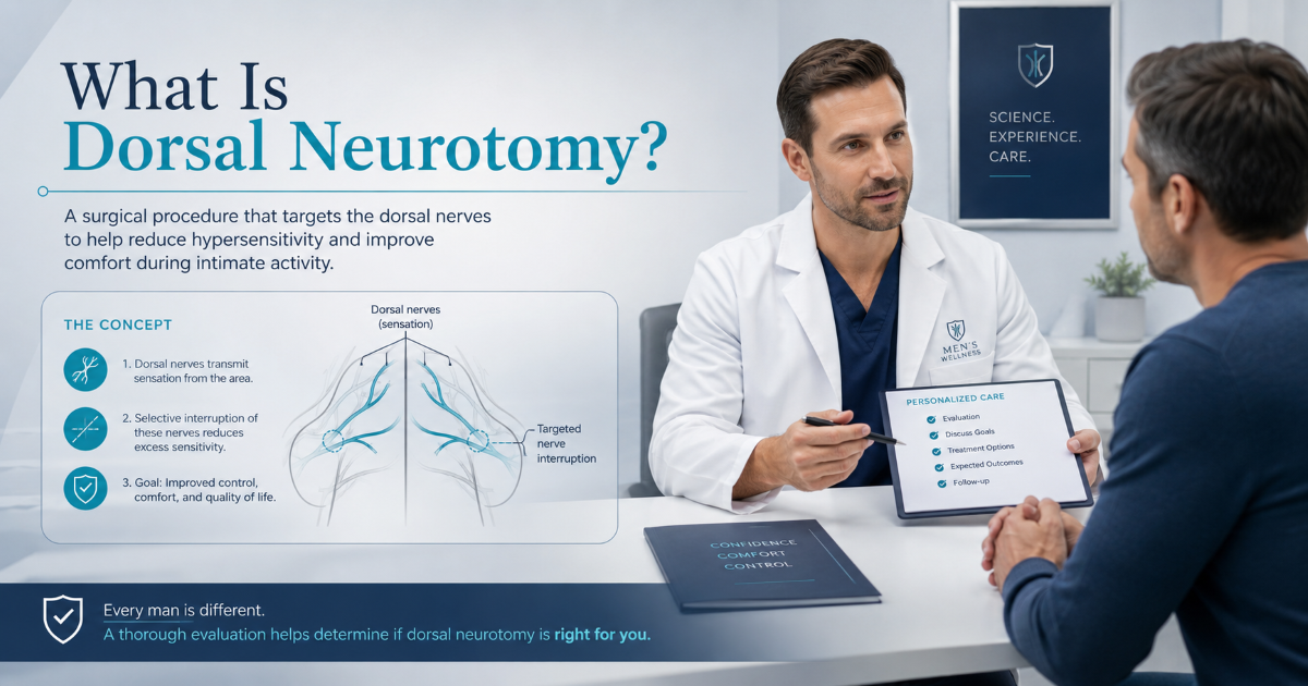 Dorsal neurotomy for premature ejaculation surgery