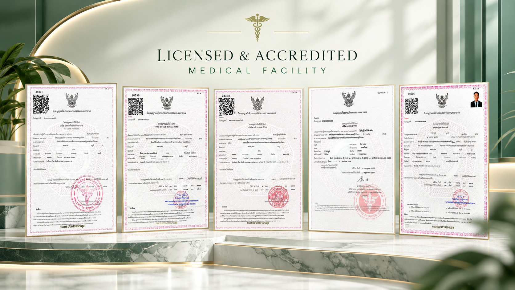 Combined image of Dr. Beer medical license and professional certificates